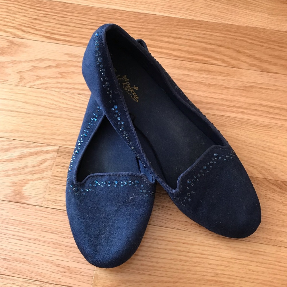 Blue flats with a little dazzle